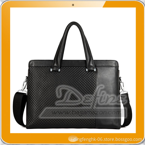 Leather Laptop Sleeve Lawyers Briefcase Shoulder Business Bags